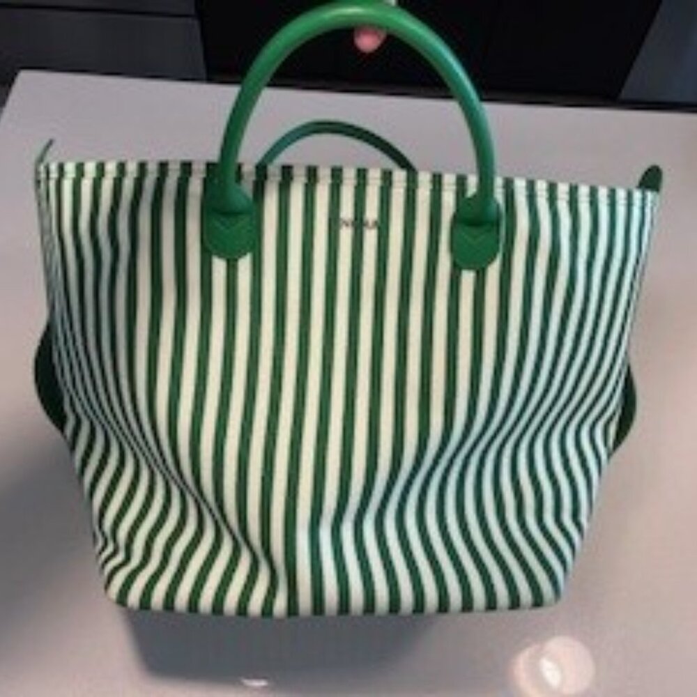 Cincha The Canvas Go-Tote - Green Stripe- Regular Size